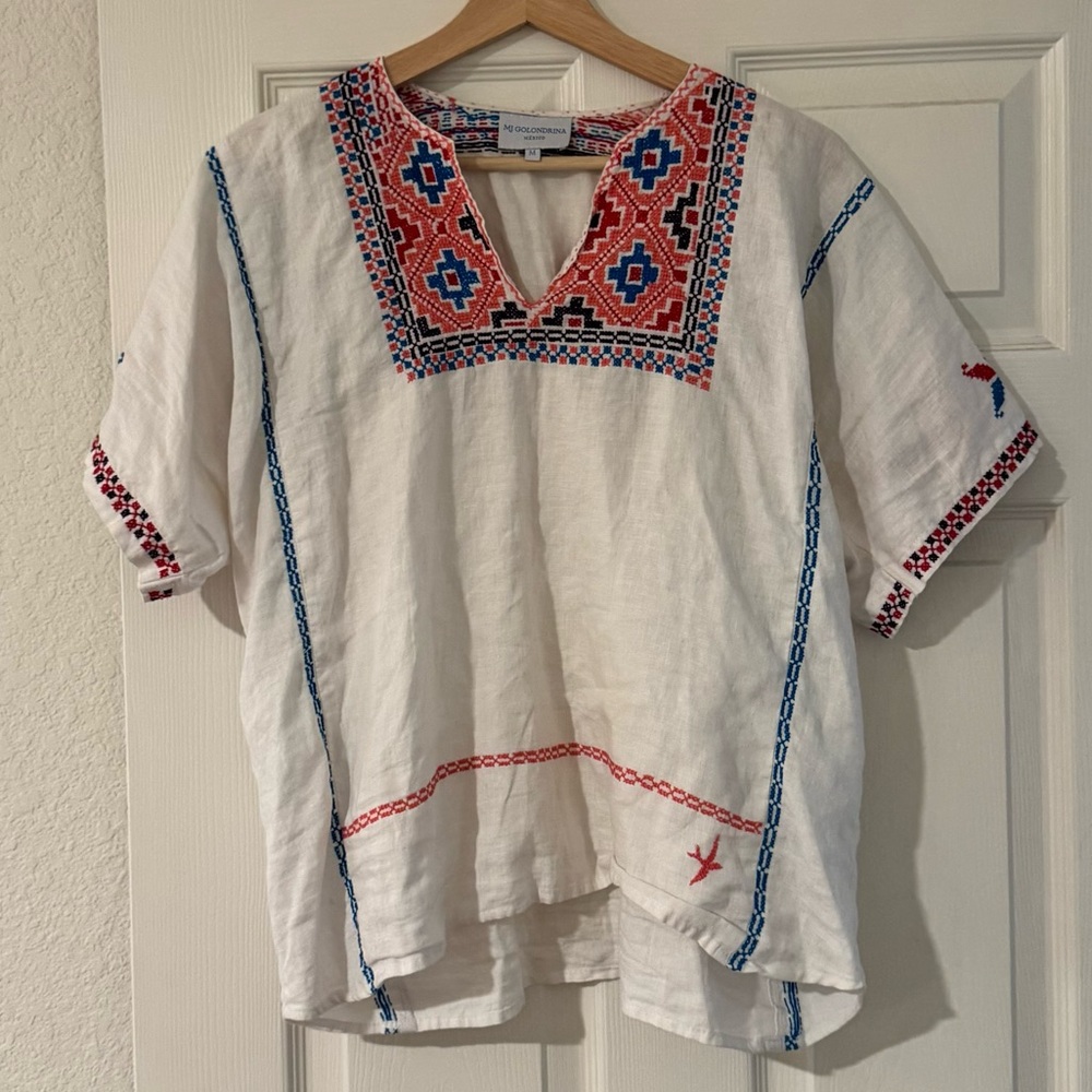 Mi Golondrina Cadena Embroidered Blouse